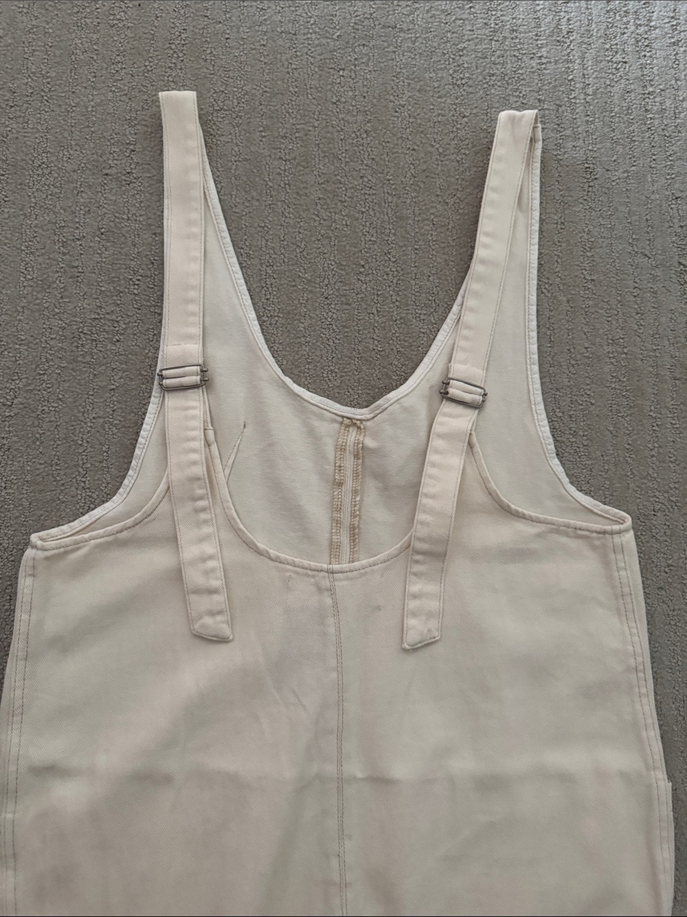 Wishlist Cream-White Denim Overalls - Picture 7 of 10